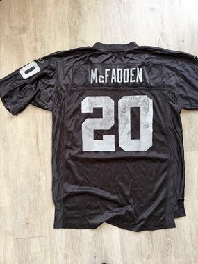 Las Vegas Raiders Reebok Jersey Large Black NFL Football McFadden, Darren #20